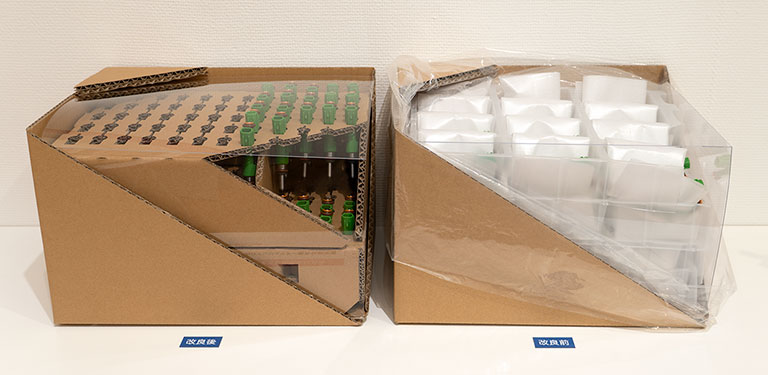 海外向けインジェクター集合包装改善